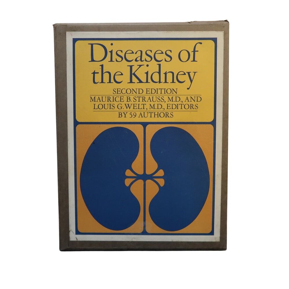 Diseases of the Kidney Vol I & Vol II Strauss Welt 2nd Edition Slipcase Vintage